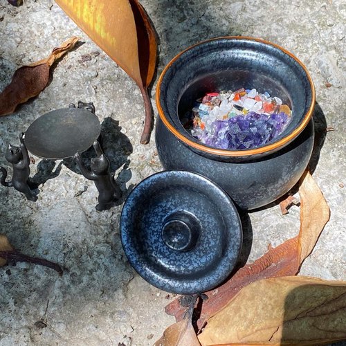 【Lost and find】Witch&amp;#39;s Herbal Disk Cat Stone Crystal Disk