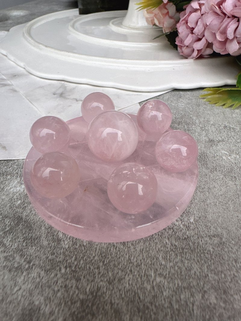 心忱-粉晶七星陣 連底盤都是粉晶 - 擺飾/家飾品 - 水晶 粉紅色