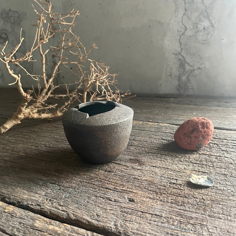 柴燒花器 - 花瓶/花器 - 陶 咖啡色