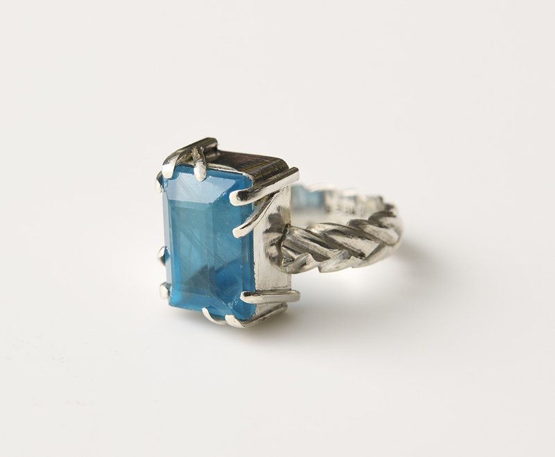 CR102(ブルーフローライト) - 戒指 - 其他金屬 藍色