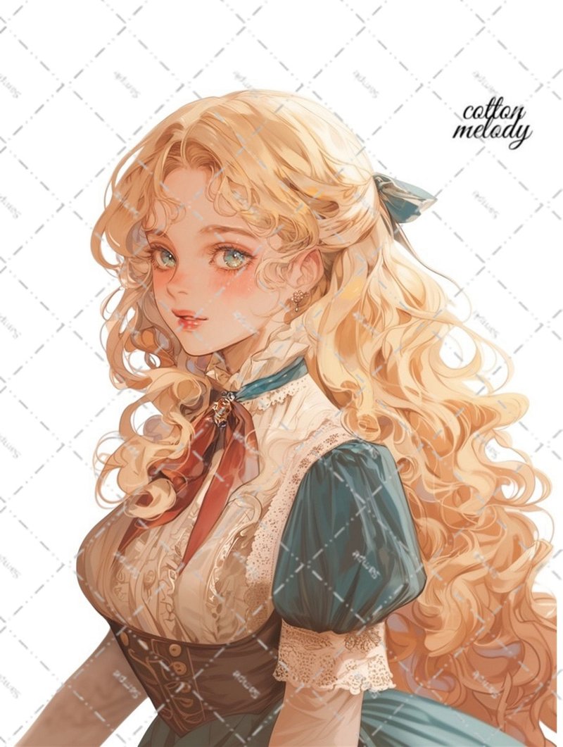 original sticker no.7141 人物ステッカー オリジナルステッカー 人物ステッカー 女の子ステッカー オリジナル人物ステッカー - 貼紙 - 紙