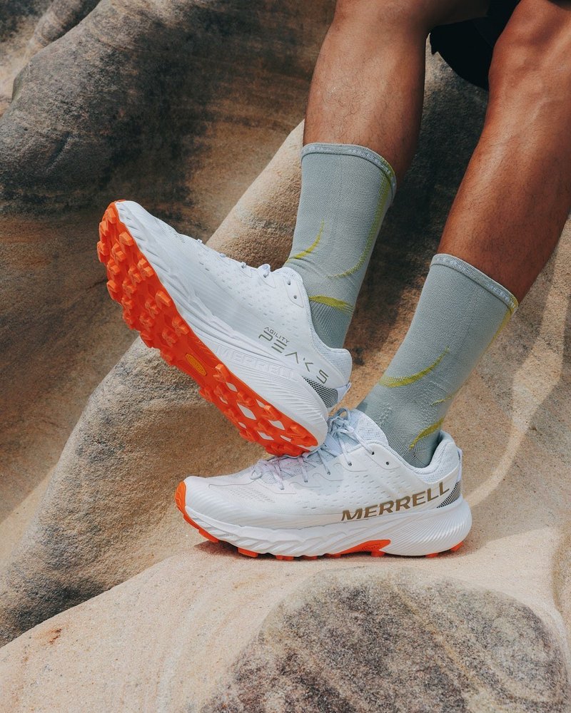 MERRELL AGILITY PEAK 5輕量戶外越野慢跑運動鞋 男鞋-白色 - 男運動鞋/球鞋 - 其他材質