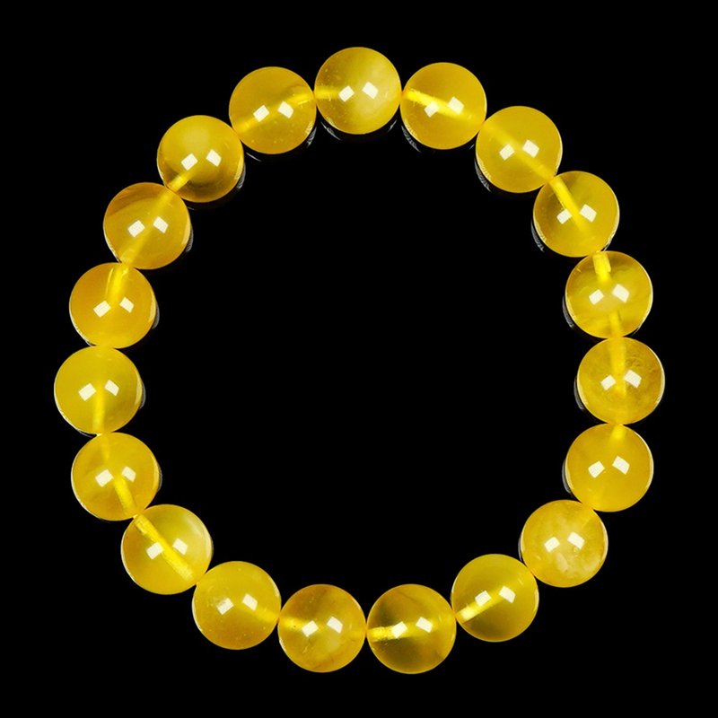 【正佳珠寶】蜜蠟琥珀 頂級金絞蜜 9.8-10.3mm 金絞蜜蠟手珠 - 手鍊/手環 - 半寶石 多色
