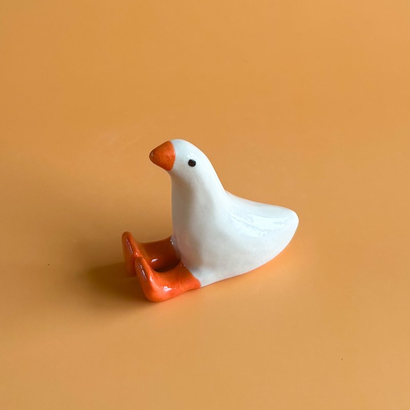 陶瓷鴨子 - 花瓶/花器 - 陶 白色