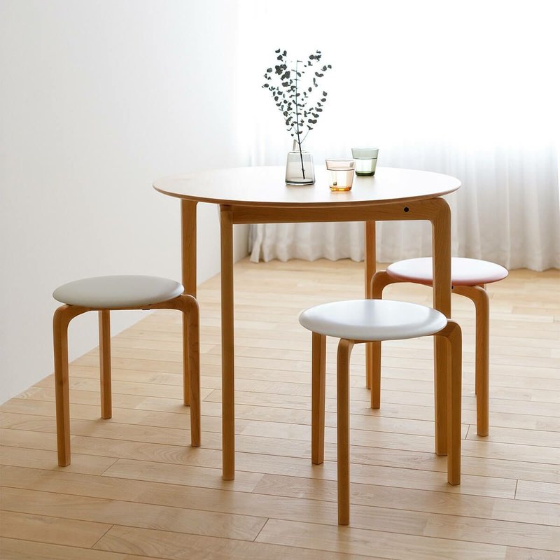 LISCIO | Circle Dining Table 直径84cm (ダイニングテーブル) - 餐桌/書桌 - 木頭