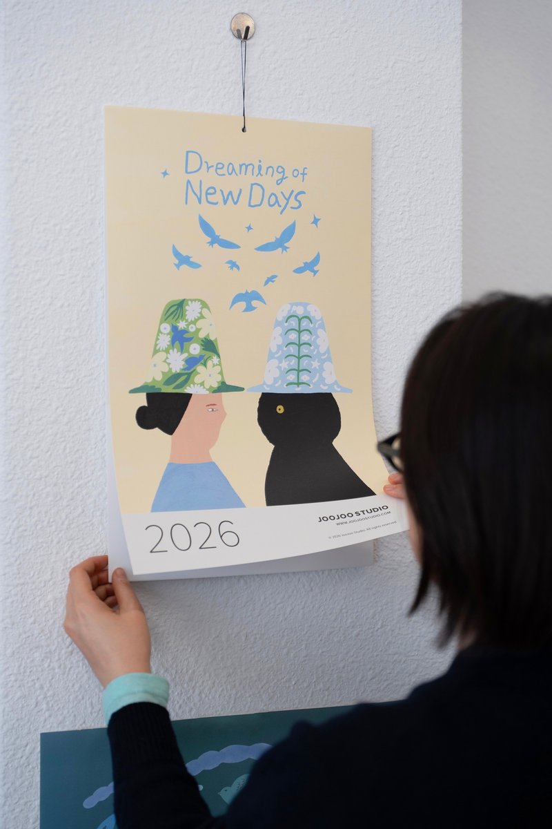 2026年 原版插圖月曆 - 日曆/月曆/年曆 - 紙 多色