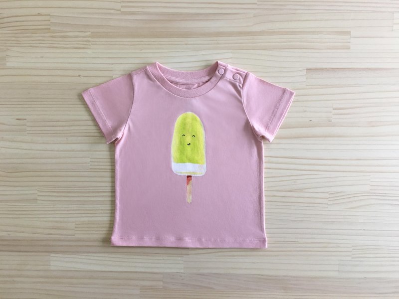 gujui eat ice - organic cotton short-sleeved shirt - Pink