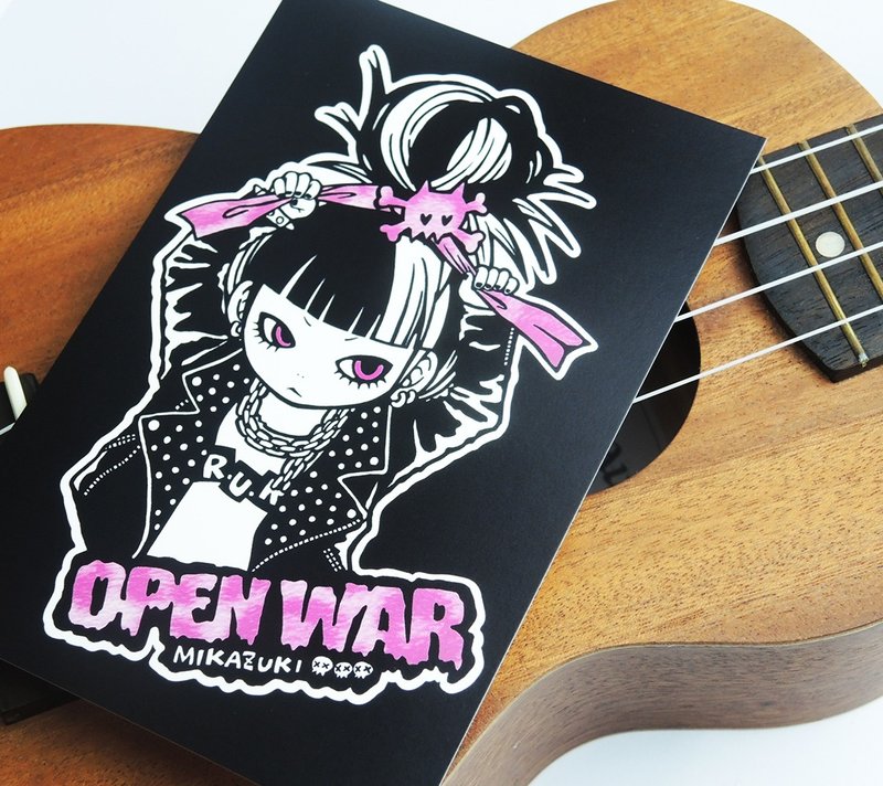 Post card OPEN WAR- tack Jean Hen -