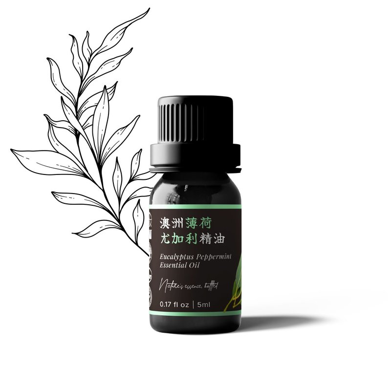 【卡佛香】澳洲薄荷尤加利精油 - 香氛/精油/擴香 - 玻璃 黑色