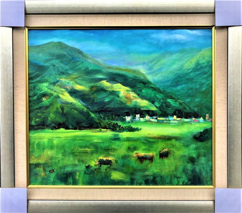 Oil painting creation leisurely wilderness