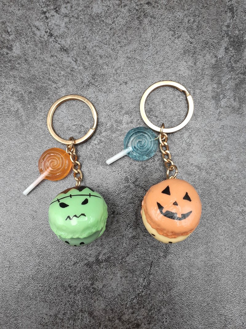 萬聖節/馬卡龍吊飾 - 吊飾/掛飾 - 黏土 橘色