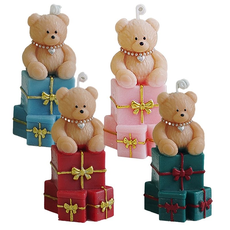 AMARA 香氛聖誕蠟燭系列-禮物熊 儀式感生活 生日 情人節 聖誕節 - 香氛蠟燭/燭台 - 其他材質 多色