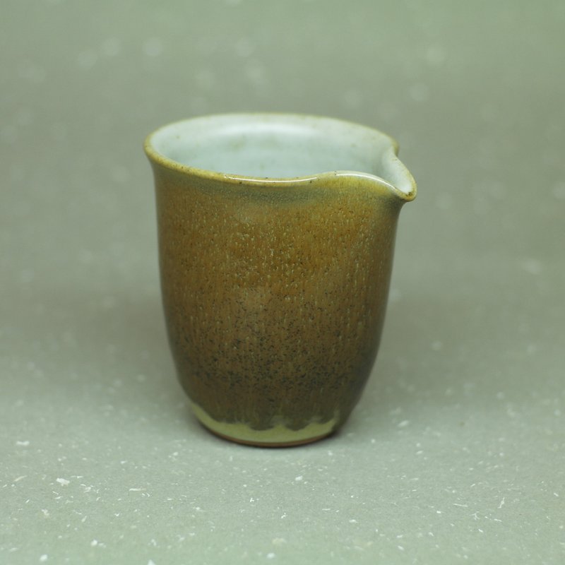 雙掛鐵釉茶海、公道杯、勻杯 手作陶藝 茶道具 200cc - 茶壺/茶杯/茶具 - 陶