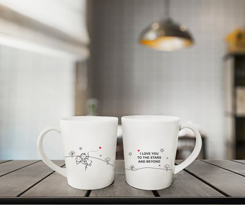 我們永遠繫在一起 咖啡杯/馬克杯對杯組 | HUMAN TOUCH - 咖啡杯/馬克杯 - 黏土 白色