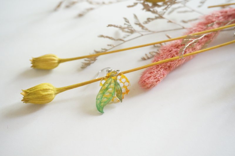 Hand painted - fruit earrings / pair