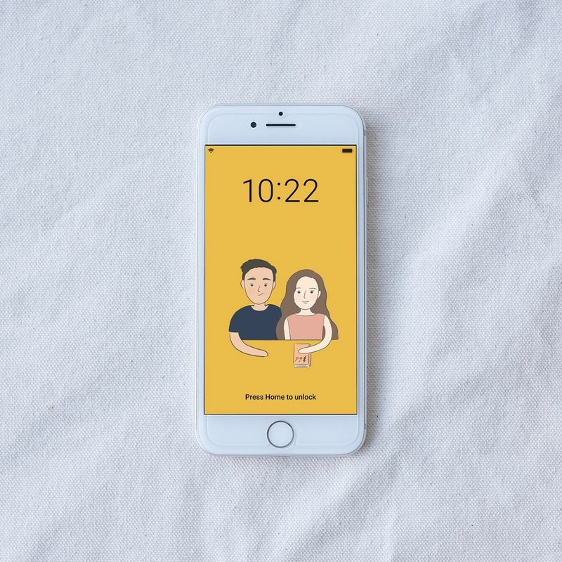 Custom Phone Wallpapers | Half-body Portrait / Pet Illustration or Caricature