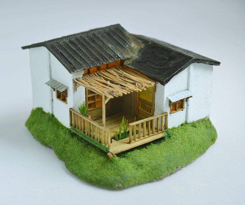 水泥老屋創作--白牆二合院老房子 - 擺飾/家飾品 - 水泥 咖啡色