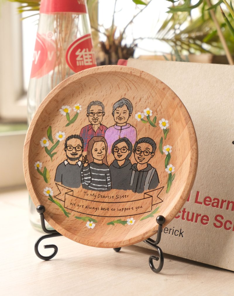 客製化物語小木碟-好朋友訂製版(同款多隻有特別折扣) - 擺飾/家飾品 - 木頭
