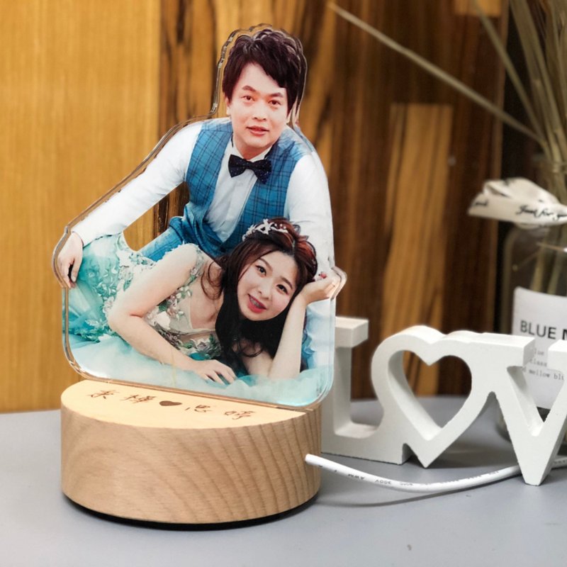 客製你的人像小夜燈  婚禮送禮 情人節禮物小夜燈 - 擺飾/家飾品 - 其他材質 多色