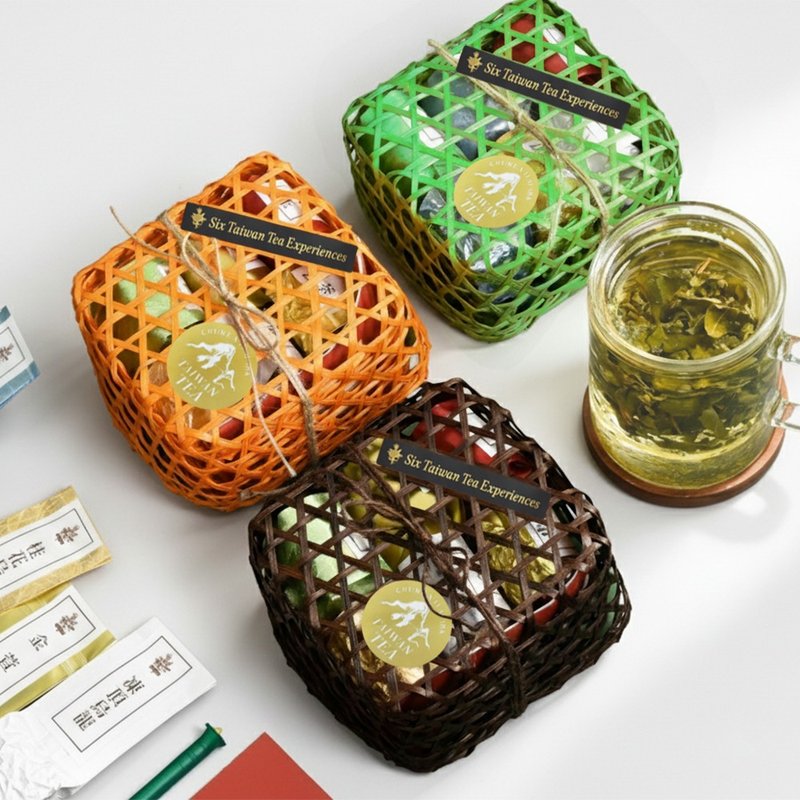 【獨家禮盒】給愛茶人的六種台灣茶體驗 - 茶葉/茶包/水果茶 - 木頭 卡其色