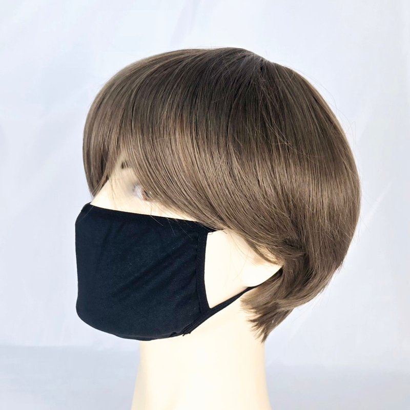 超薄舒適透氣純棉布口罩, 可放濾片, 四邊彈力橡筋, M01020 - 口罩/口罩收納套 - 棉.麻 黑色