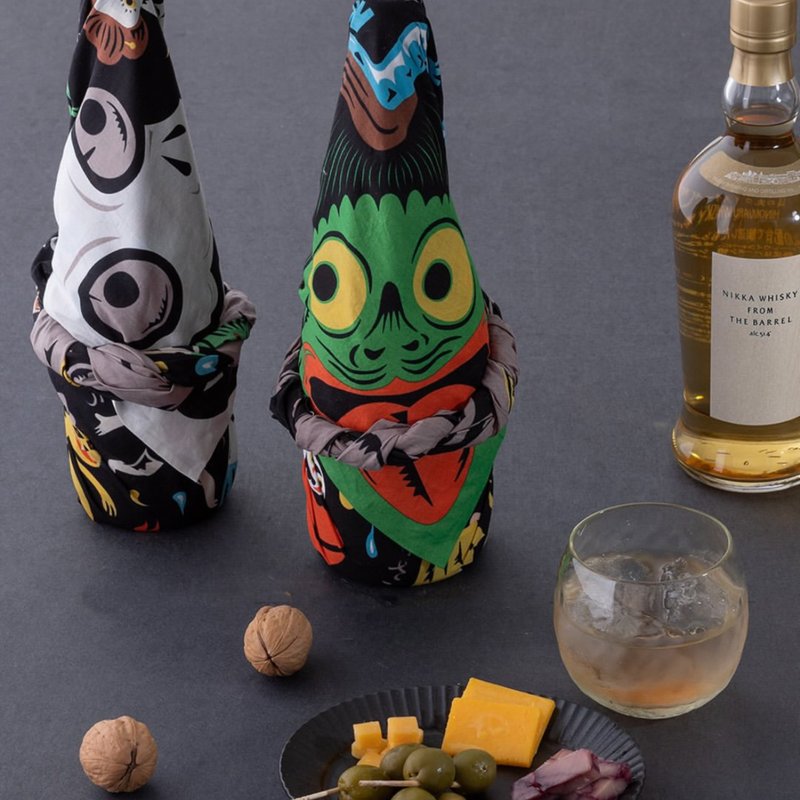 【新品預購】京都風呂敷包巾-cochae 二巾-日本童話-妖怪(有機棉) - 其他 - 棉.麻