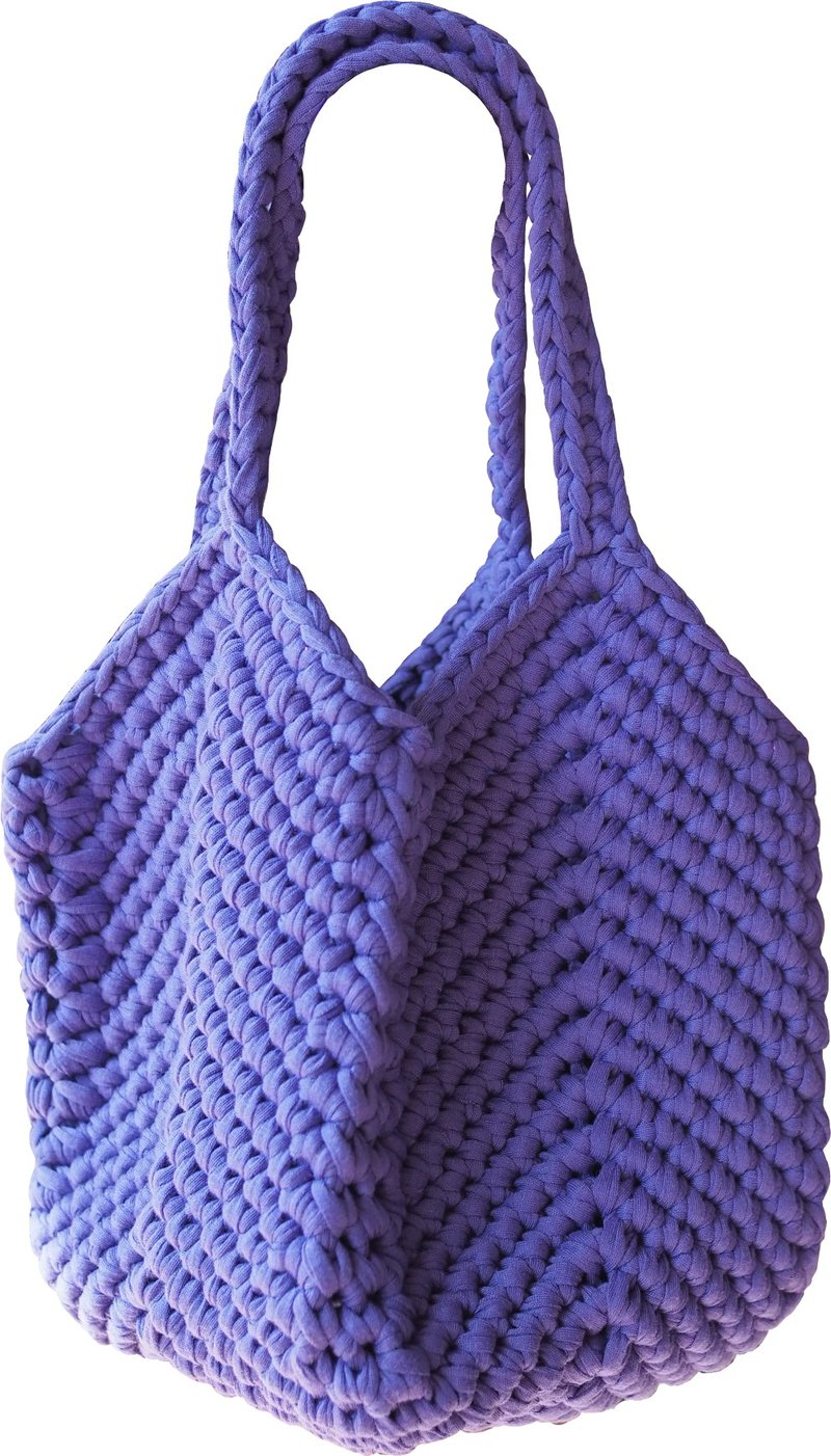 Purple mini granny bag, handmade bag, crochet bag, shopping bag