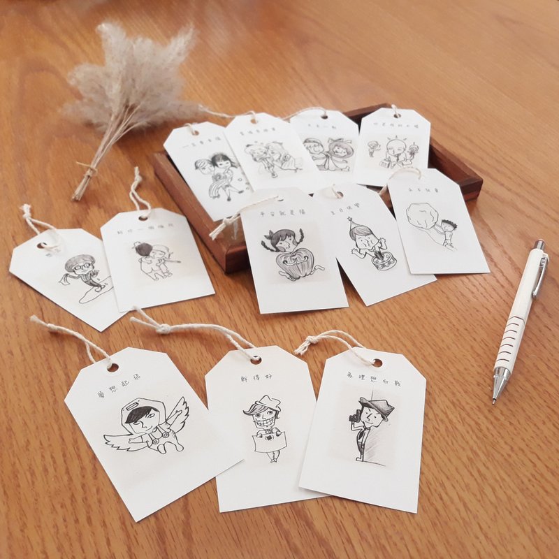 小事書籤二部曲任12張200元附棉繩可懸掛 - 書籤 - 紙 白色
