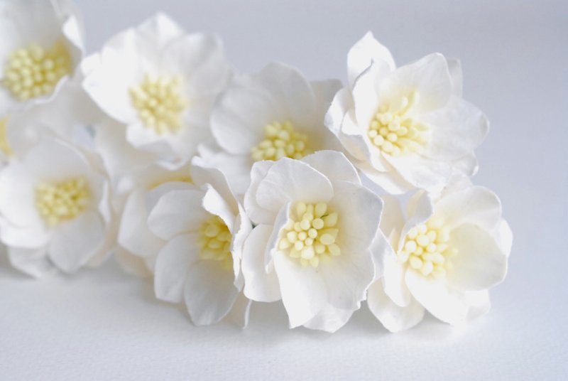 Paper Flower, DIY handmade supplies,25 pieces Nelumbo Nucifera, white color. - 其他 - 紙 白色
