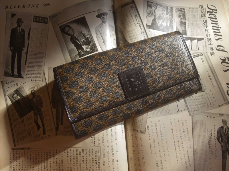 【老時光 OLD-TIME】早期二手老包義大利製CELINE長皮夾 - 錢包/皮夾/長短夾 - 其他材質 多色