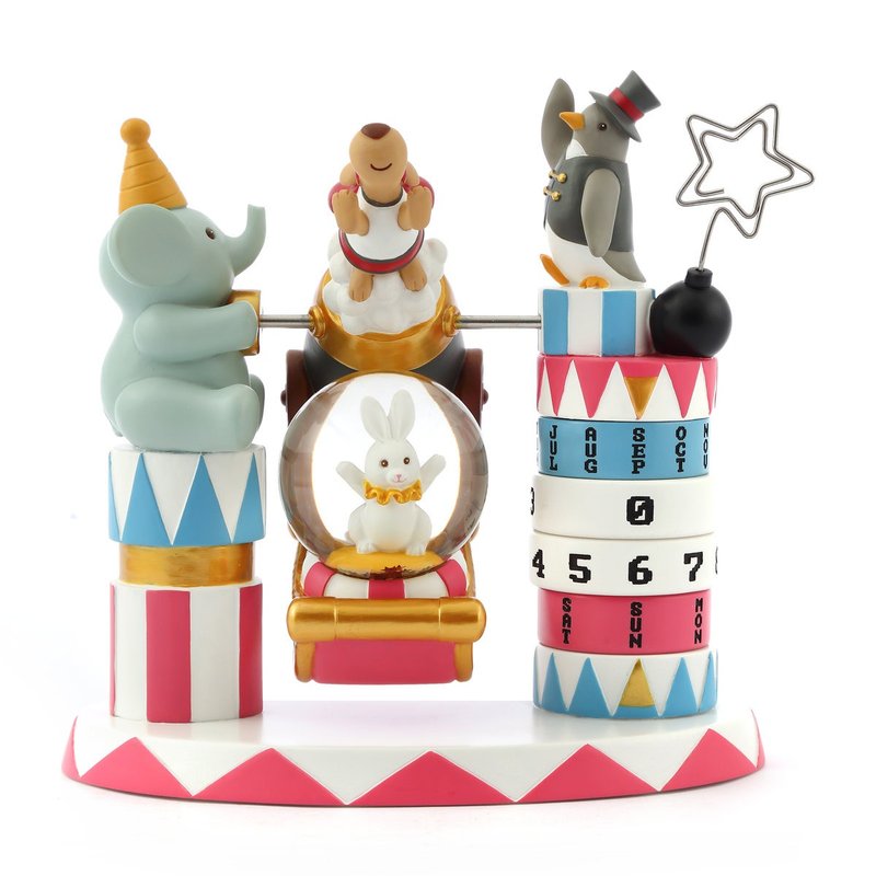 翻滾吧 馬戲團 日曆 水晶球擺飾 交換生日文青禮物 便條夾 - 擺飾/家飾品 - 樹脂