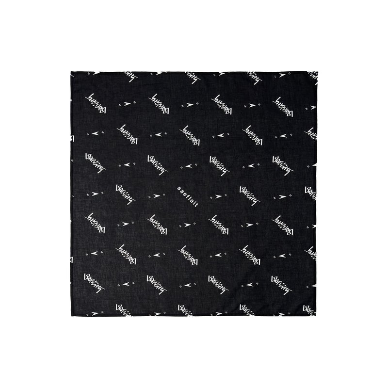 saeflait Headscarf / Pattern - 手帕 - 棉.麻 黑色