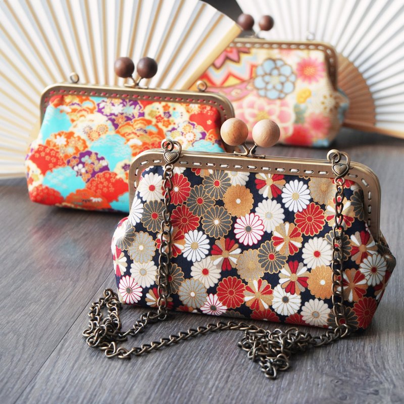 體驗活動-手縫鍊條肩背口金包, 亞洲各色花樣大合輯! - 編織/羊毛氈/縫紉 - 棉.麻