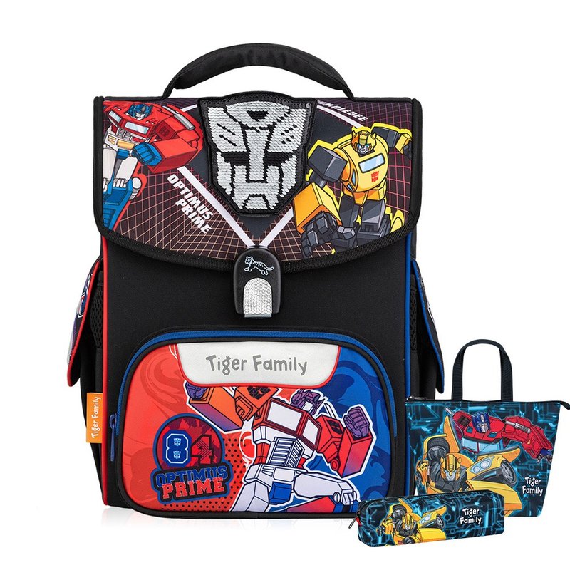 變形金剛聯名 小學者超輕量護脊書包Pro 2S -至尊之戰 秒開磁扣 - 後背包/背包/書包 - 防水材質 黑色