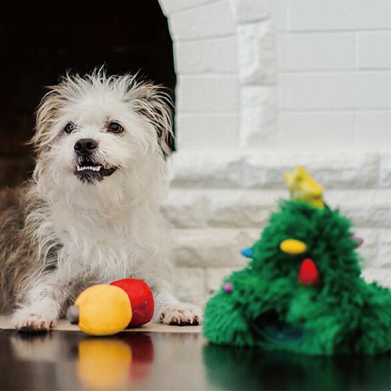 寵物玩具 狗狗 汪汪聖誕  聖誕樹  啾啾聲 響紙 藏食 - 貓/狗玩具 - 環保材質