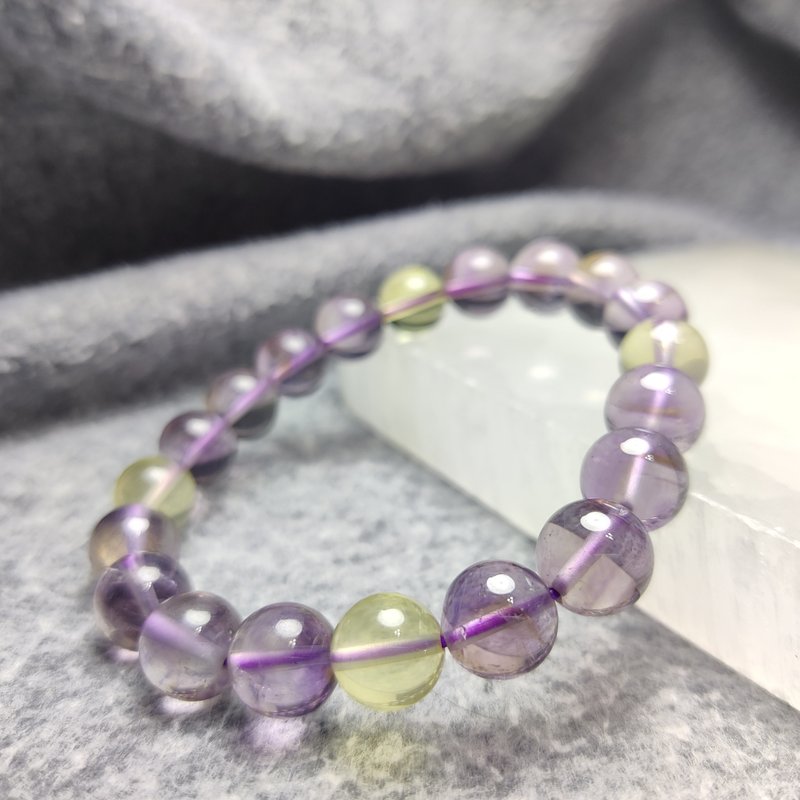 巴西 9.5mm 10mm 紫黃晶 Ametrine 手串 - 手鍊/手環 - 水晶 多色