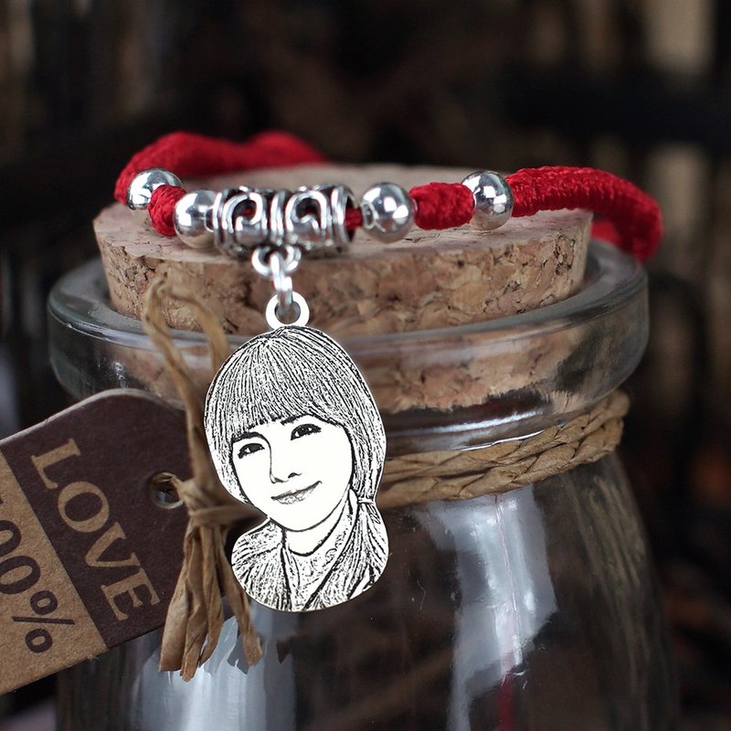 Custom manual single hand silver bracelet