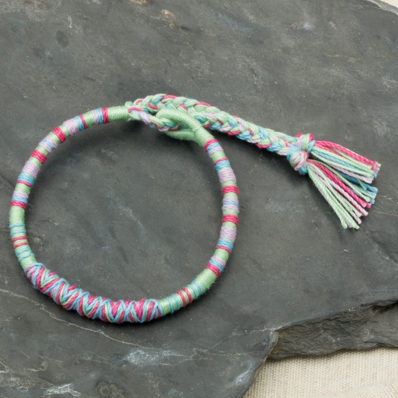 凪手作 原創手編手繩 手鍊 - 手鍊/手環 - 棉.麻 多色