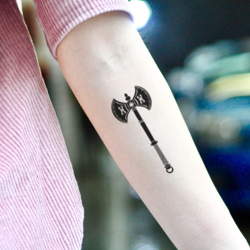 Labrys Temporary Tattoo Sticker (Set of 2) - OhMyTat