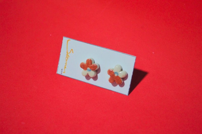 Ceramic earrings blossom 013
