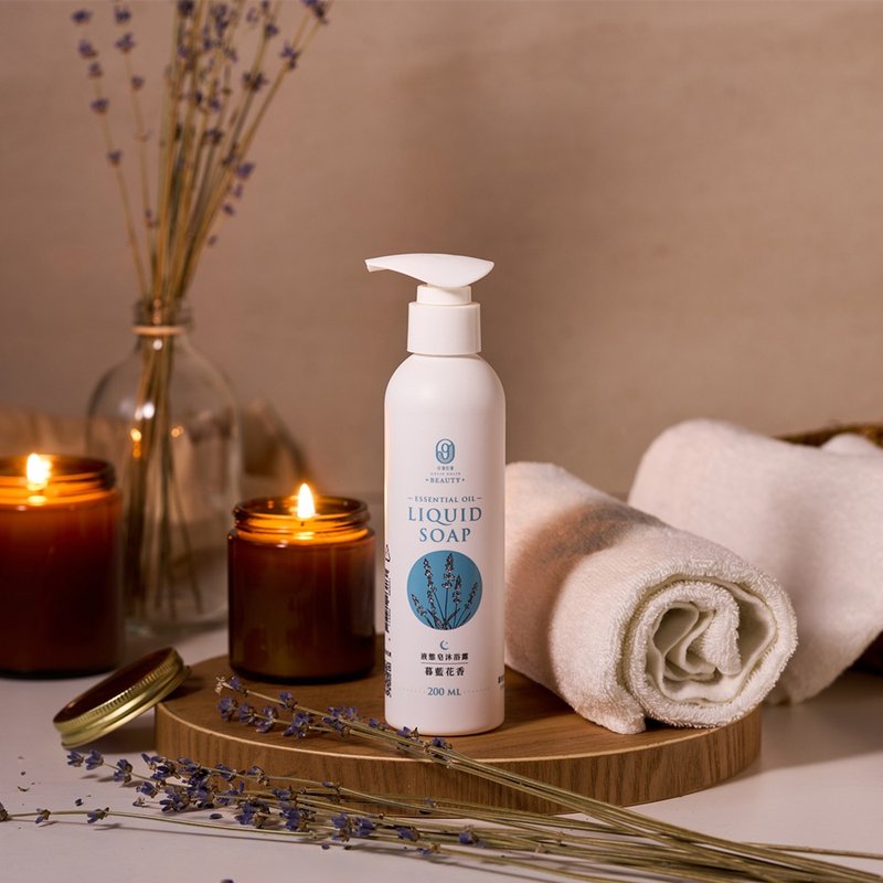 【谷溜谷溜Beauty】精油液態皂-暮藍花香200ml - 沐浴乳/沐浴用品 - 精油