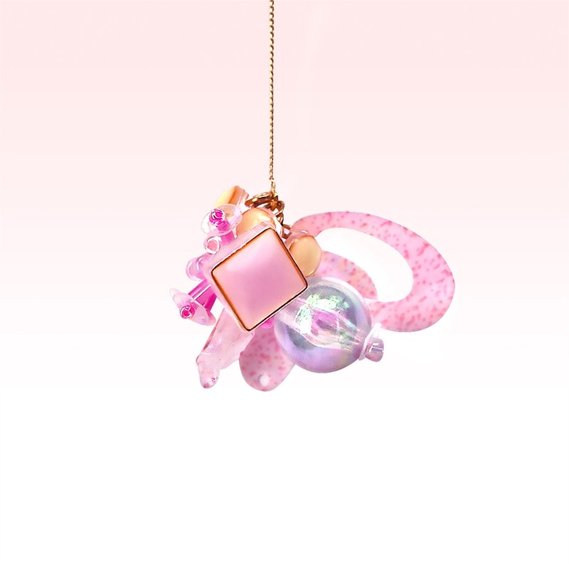 Blossom candy. Peach water droplets earrings
