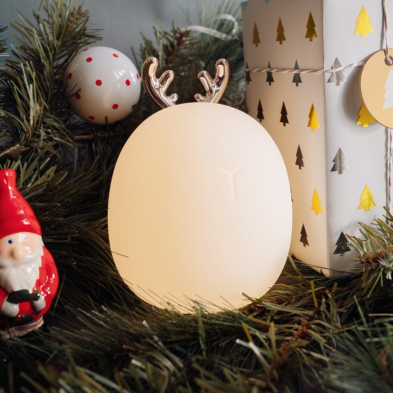 Lovely Deer 可愛麋鹿夜燈 | 禮物包裝 | 交換禮物 - 燈具/燈飾 - 矽膠 白色