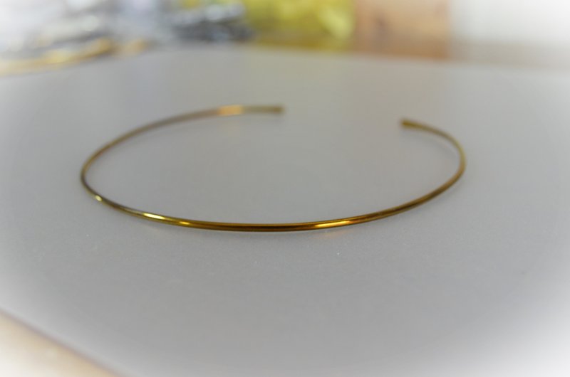 Titanium Choker・チタンチョーカー・women's・ゴールドブラウン - 項鍊 - 其他金屬 金色