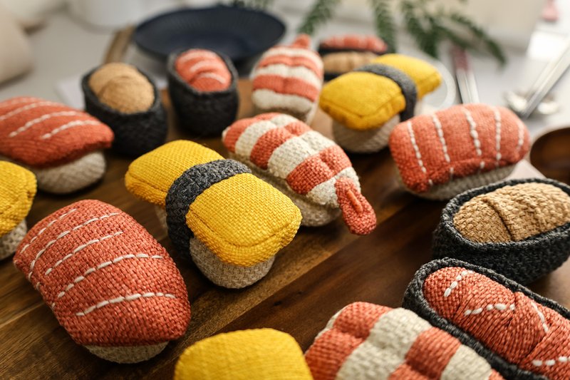 鮮蝦握壽司 Shrimp nigirisushi 貓玩具 吊飾 家飾 兒童玩具 日料 - 貓/狗玩具 - 其他材質 多色