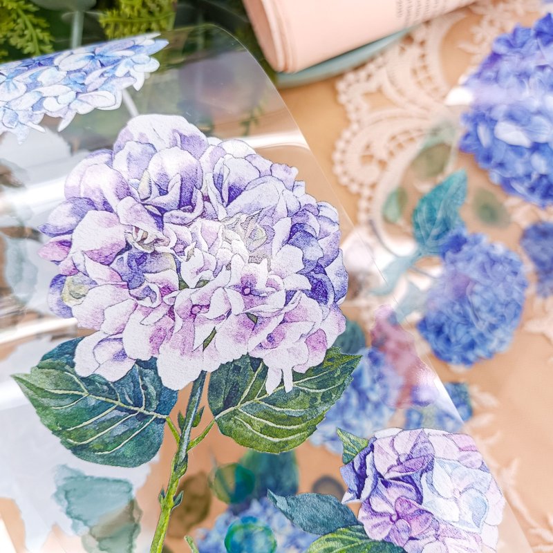 NO.094 繡球花 Hydrangea / 紙膠帶 Masking Tape - 紙膠帶/和紙/PET - 塑膠 多色
