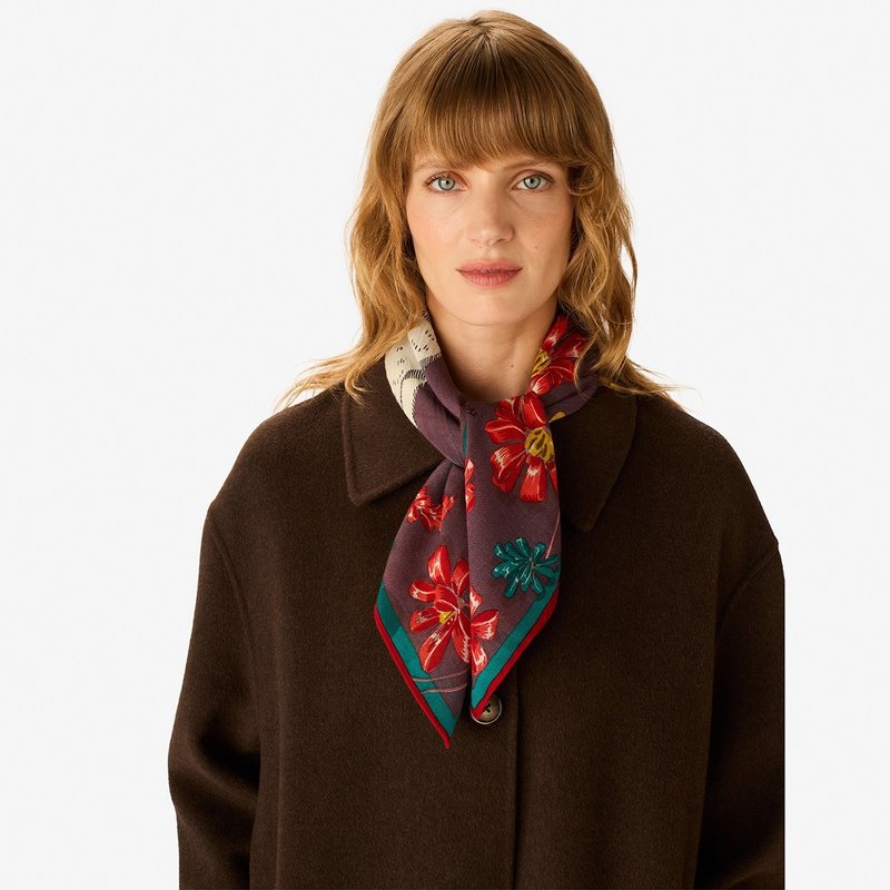 【INOUI EDITIONS】TOUTOU 羊毛方巾70 - 紫 - 圍巾/披肩 - 羊毛 紫色