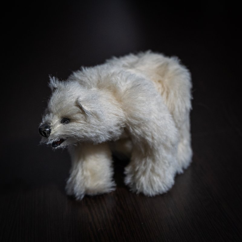 Polar Teddy Bear - Stuffed Animal - Realistic Mohair Teddy Bear - 公仔/玩偶 - 其他材質 白色