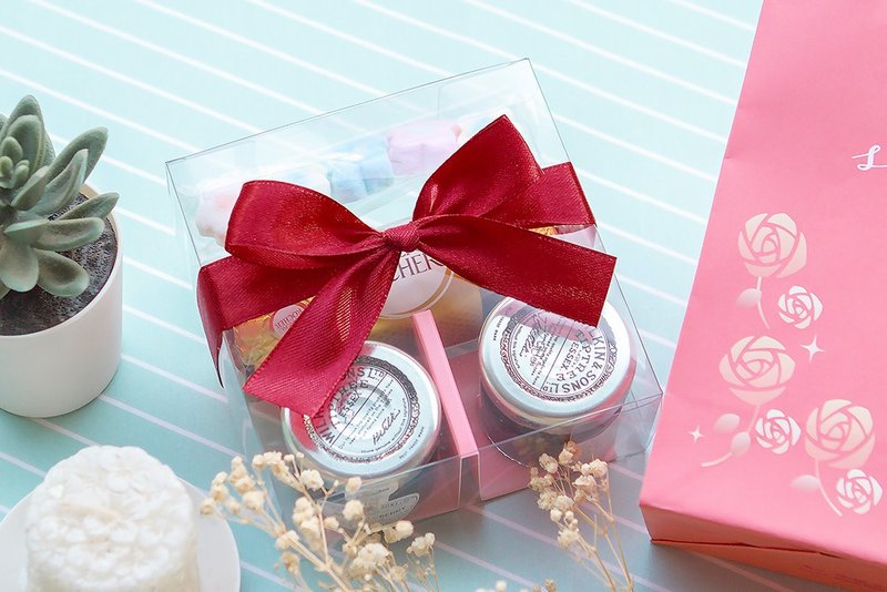 Pink經典下午茶禮盒(Tiptree果醬2瓶+金莎3顆+棉花糖1串)附提袋 - 果醬/抹醬 - 新鮮食材 粉紅色