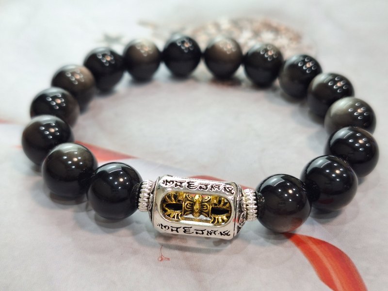 金剛杵銀曜石手串 - 手鍊/手環 - 水晶